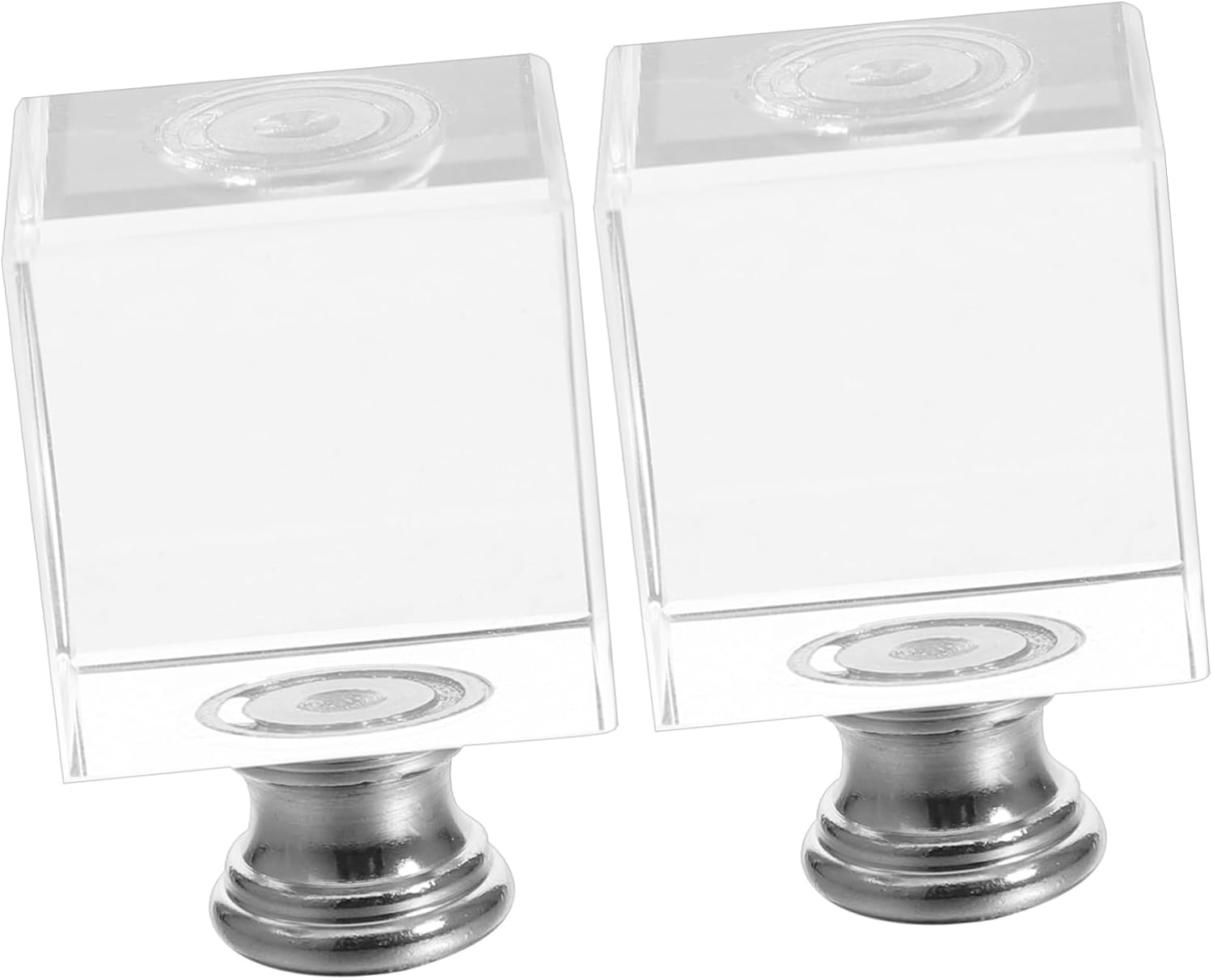 TEHAUX 2pcs Crystal Lighting Lamp Finials Decorative Lampshade Holder for Table Lamp Harp Top Knob Modern Decoration Easy Install