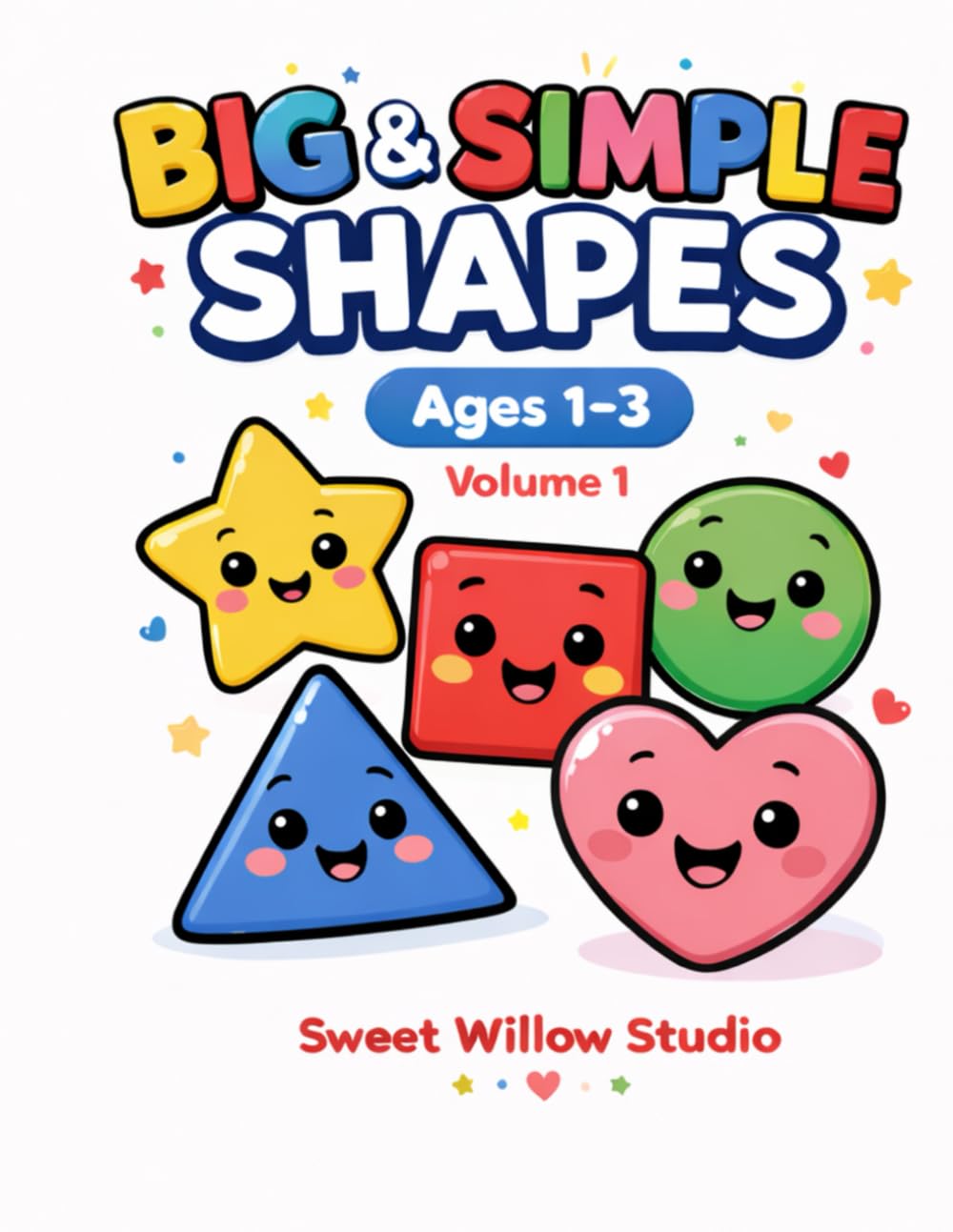 Big & Simple Shapes: Toddler Coloring Book for Ages 1-3