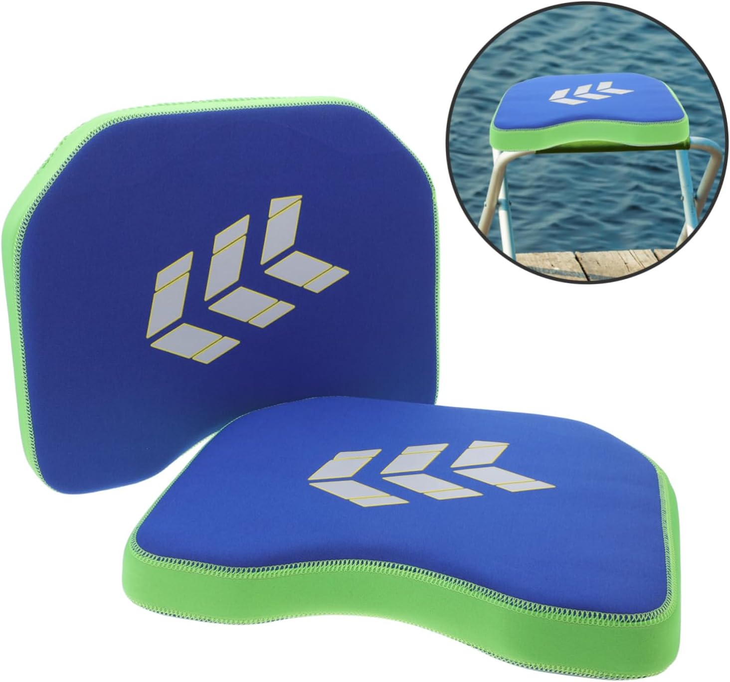 2pcs Fishing Boat Seat Pad Kayak Cushion Seat Pad Skid-Resistant Design Light Easy to Install Memory