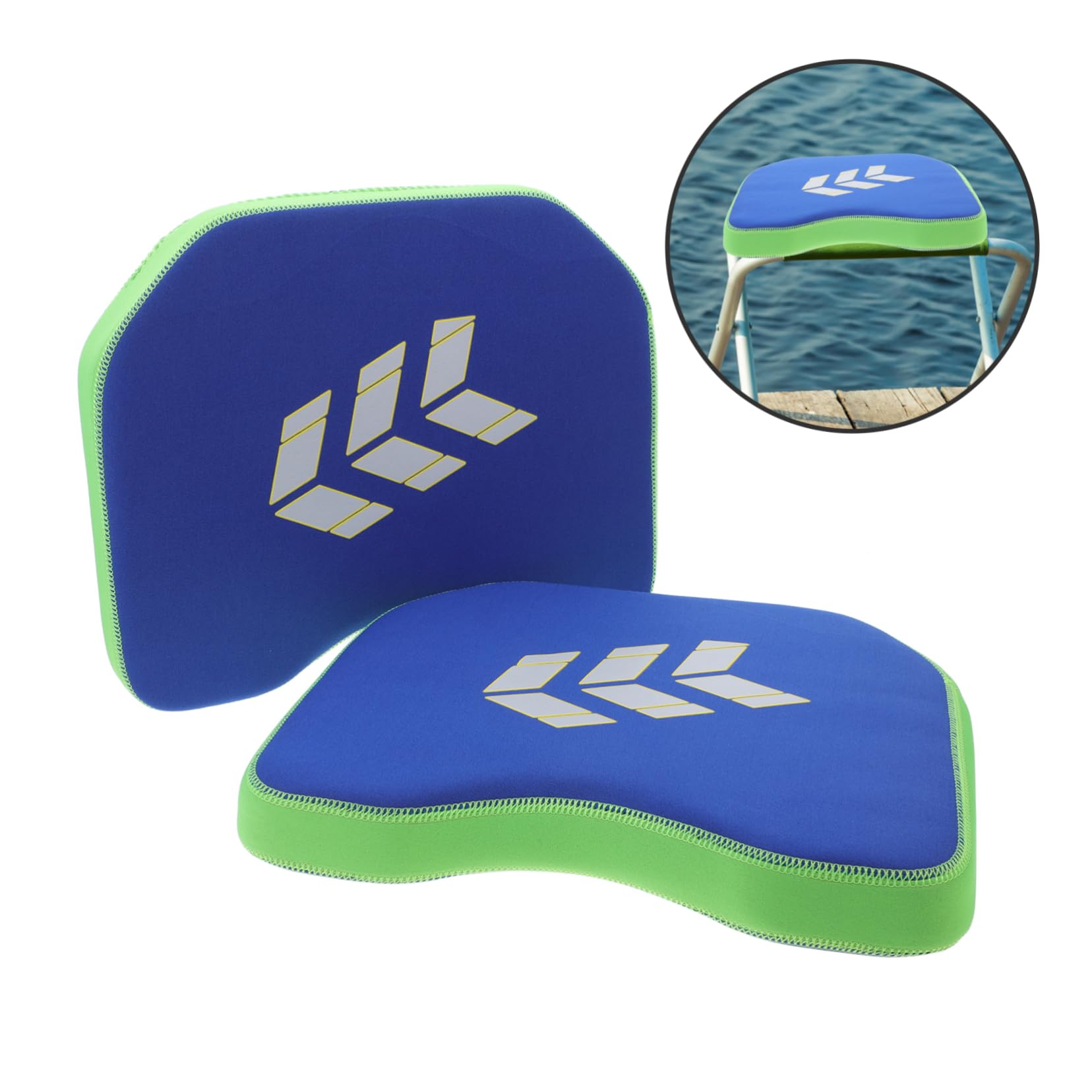BELLIFFY Fishing Seat Cushion 2pcs Waterproof Breathable Cushion for Boats 4 Suction Cups Perfect for Outdoor Fishing