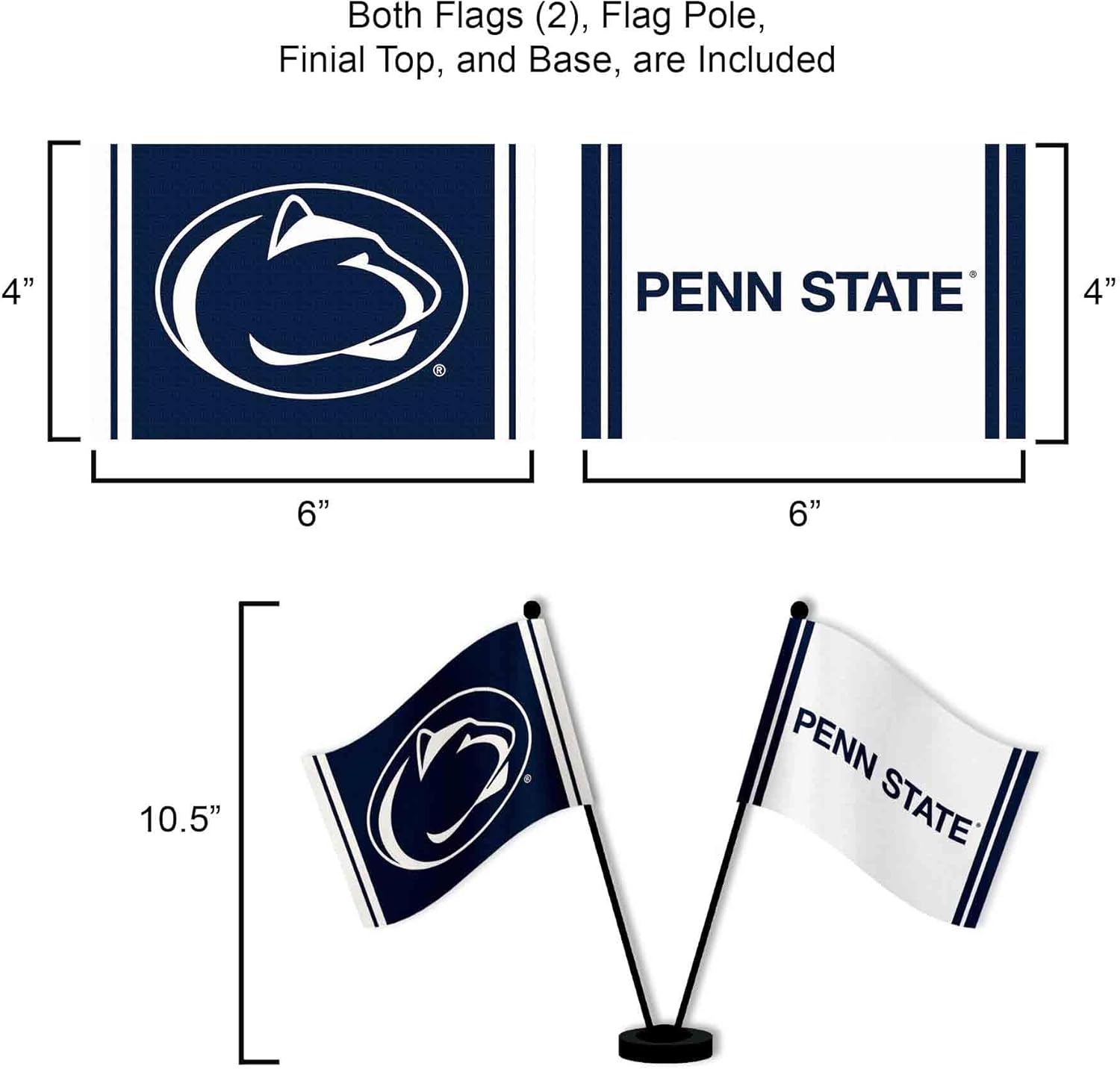 WinCraft Penn State Nittany Lions Desk and Table Top Flags - Image 3