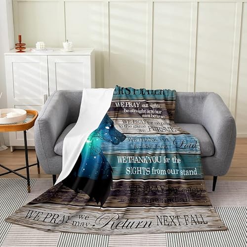 Wolf Flannel Fleece Throw Blanket Kids Galaxy Wolf Theme Glitter All Season Bed Blanket For Sofa Couch Teens Farmhouse Wolf Pattern Fuzzy Blanket Wood Grain Navy Blue Grey Plush Blanket Throw 50"X60" #TOP1