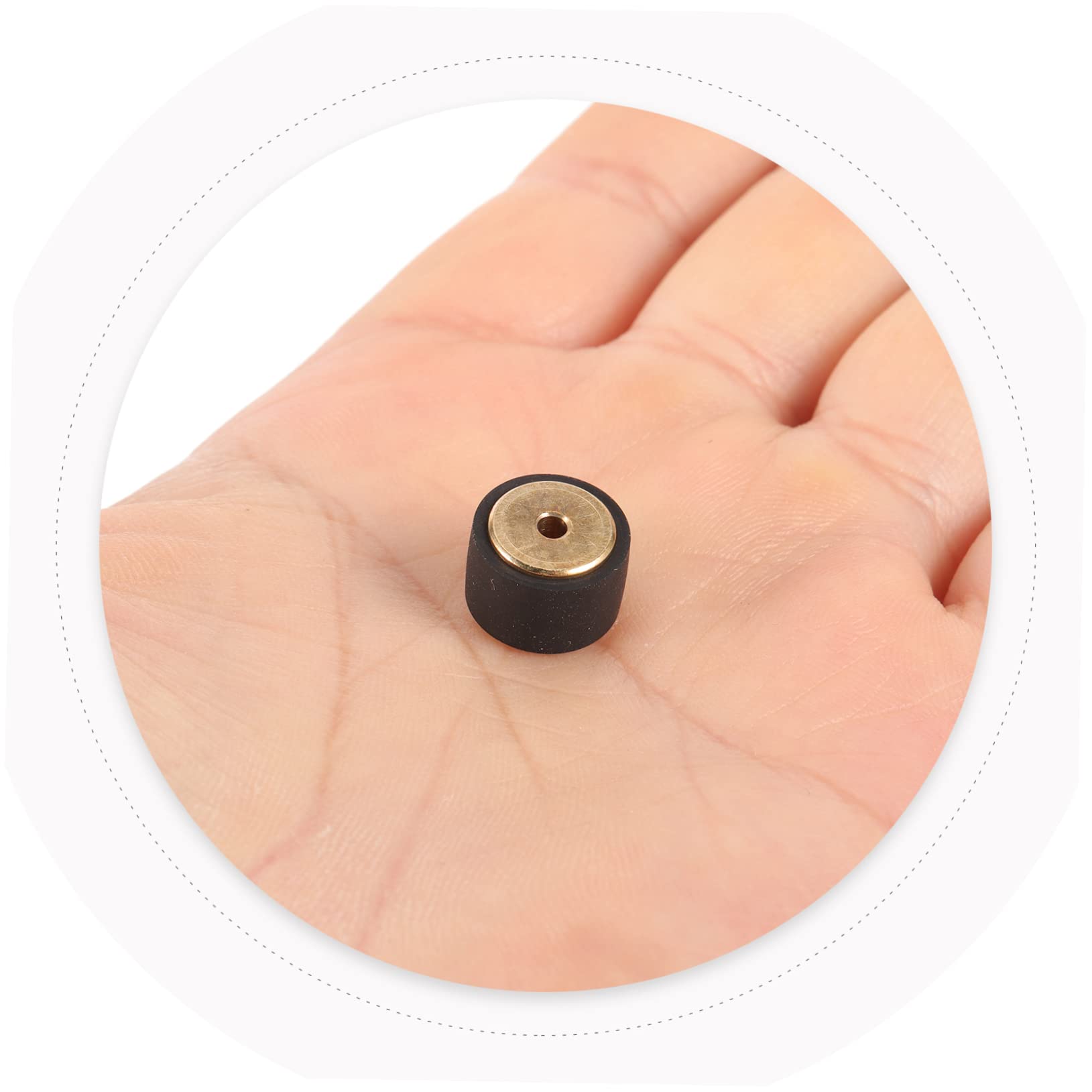 Rouleau Pinceur pour Magnétophone Cassette Noir en Cuivre et Caoutchouc, Léger et Facile à Utiliser, Réparation D'enregistreur à Pincement