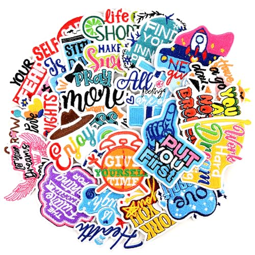 Positive Affirmations Iron-On Patches for Girls (20 pcs)