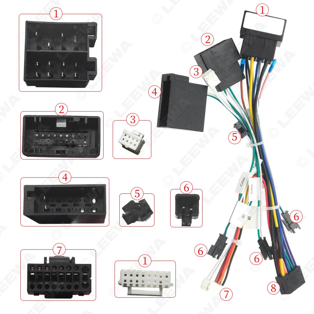 Car 16pin for Audio Wiring Harness Adapter with Canbus Box for Mercedes-Benz W209(02-06)/W203(01-04) Stereo Installation - (Color Name: Harness CANBUS Box)
