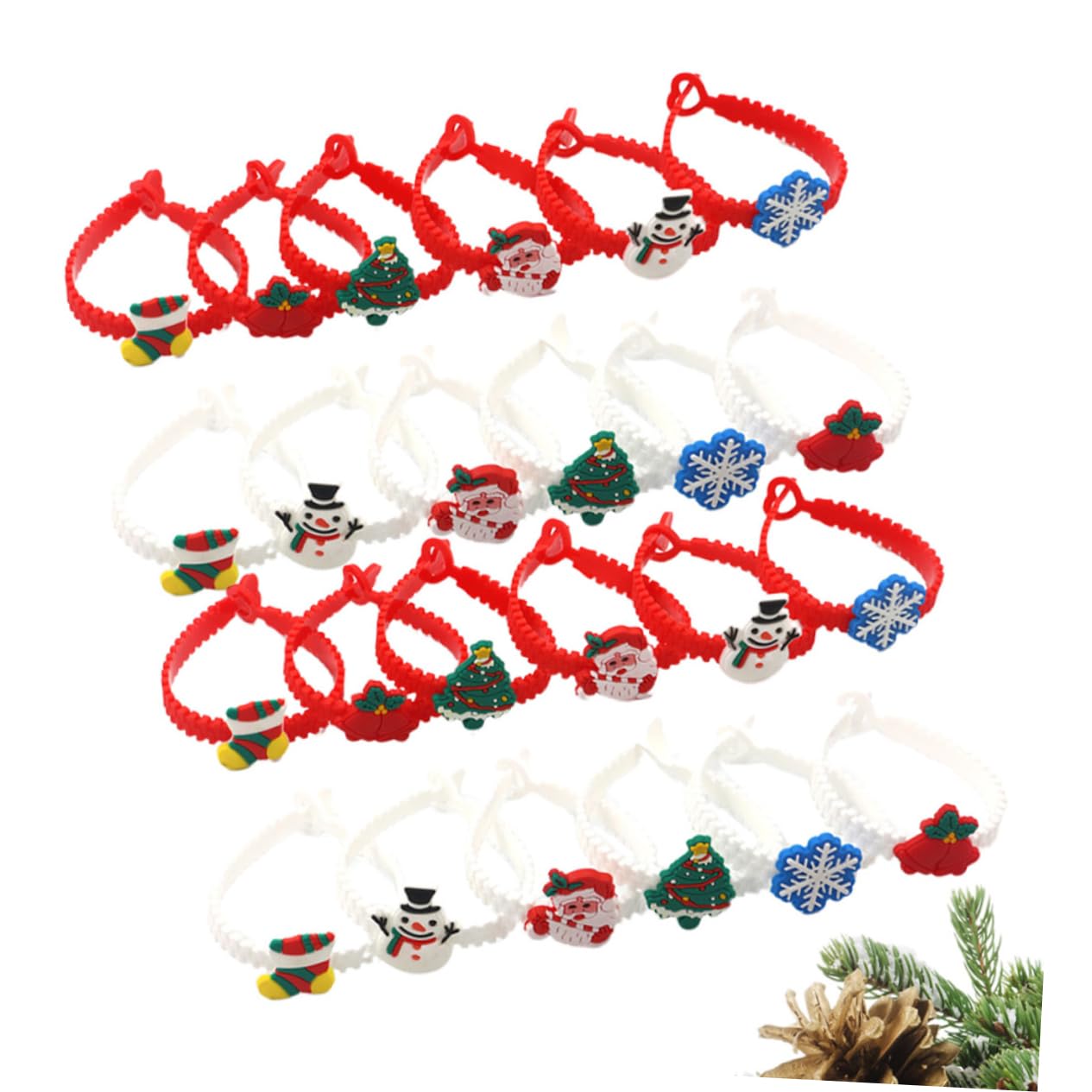 72 Stk Weihnachtliche Silikonarmbänder Weihnachts-pvc-armband Weihnachtsarmband Handschmuck Armbänder Kleines Geschenk Kind Weihnachten