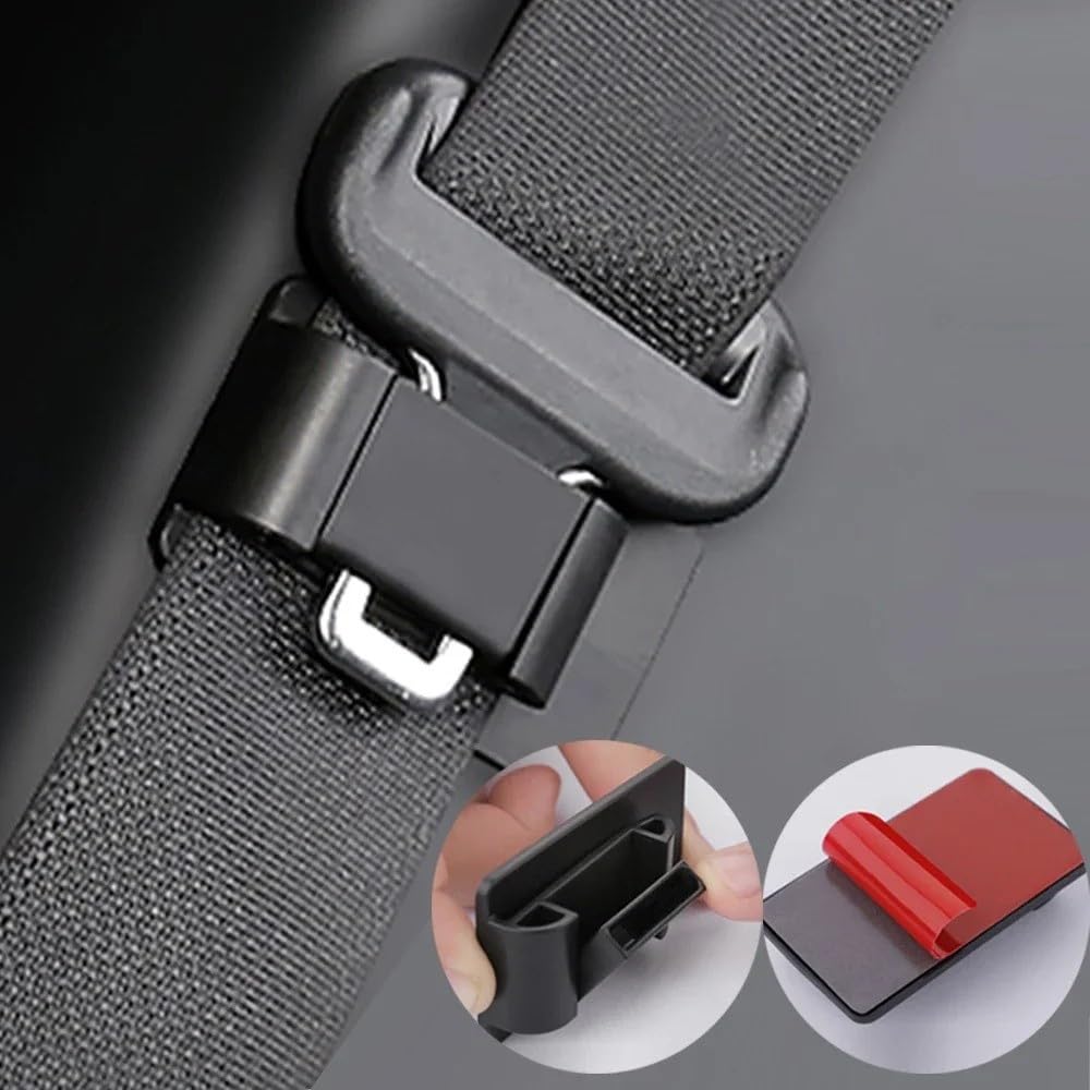 Car for Seat Belt Limiter Buckle Safety Belt Adjusting Clip Non-Slip Fixed Device (1 szt. czarny)