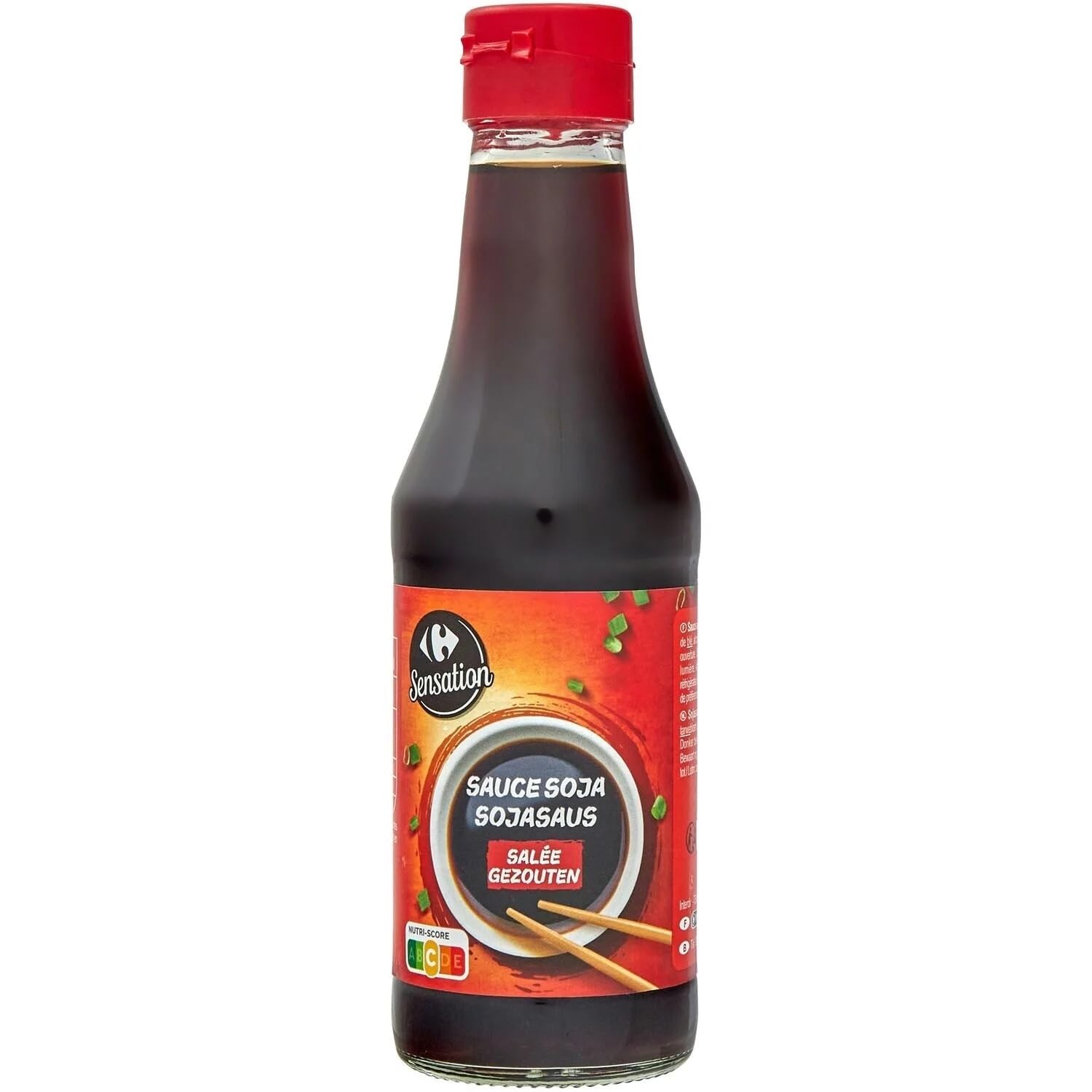 CARREFOUR SENSATION - Sauce Soja Salée - Idéale pour les Sushis et les Woks · L'Assaisonnement Asiatique Essentiel en Format Généreux - La Bouteille de 250ml - Le Lot De 4