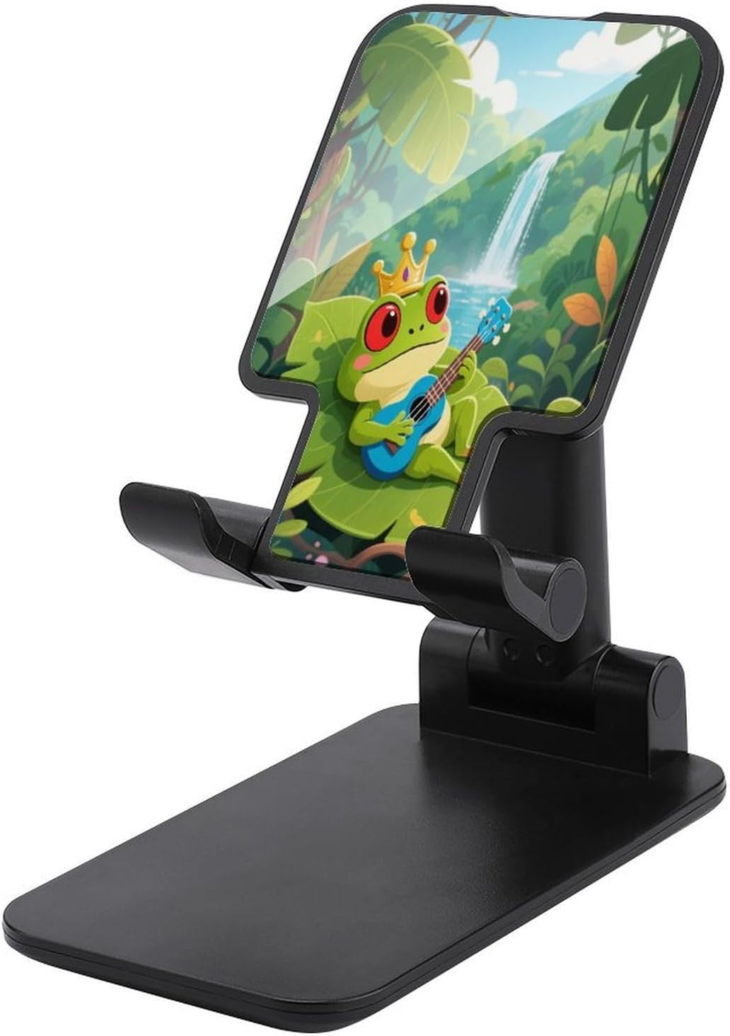 Cute Frog Cell Phone Stand Adjustable Desktop Phone Holder Folding Cell Phone Stand Cellphone Stands Compatible with 4-13 Inch Smartphones for Home Office&Gifts