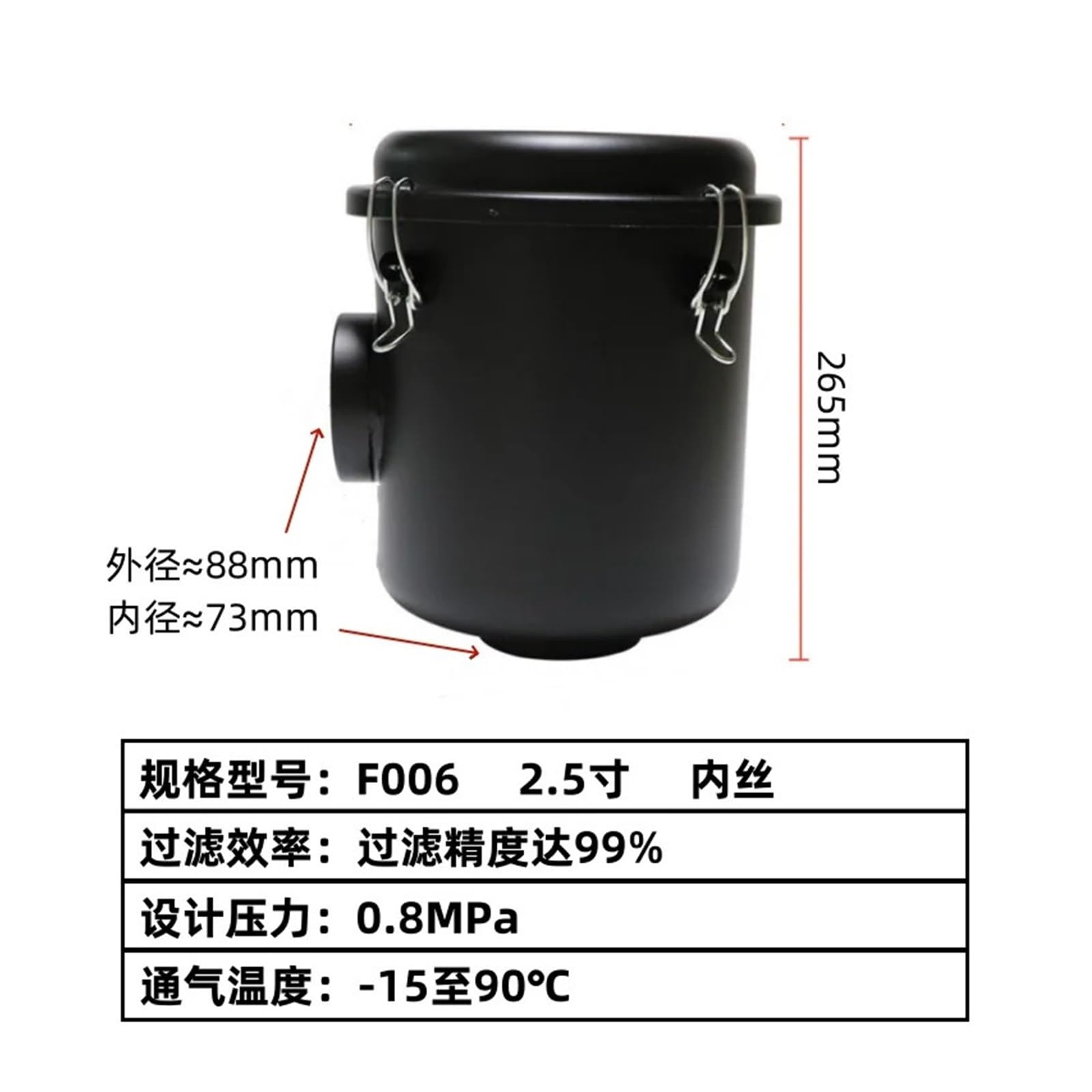 Conjunto de filtro de bomba de vacío F006/8, elemento de aire, compresor, soplador, cubo for polvo(6)