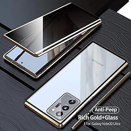 Miniatura 9 de Funda magnética de privacidad para Samsung Galaxy Note 9, carcasa de vidrio templado antiespías, frontal y trasera, vidrio templado 9H, protector de