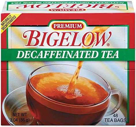 Bigelow 48 Count Premium Decaffeinated Blend Black Tea, Contains 48 Individually Wrapped Tea Bags, Decaf Tea