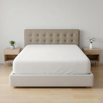 Luxury 100% Cotton Fitted Sheet Only, King 16" Deep White