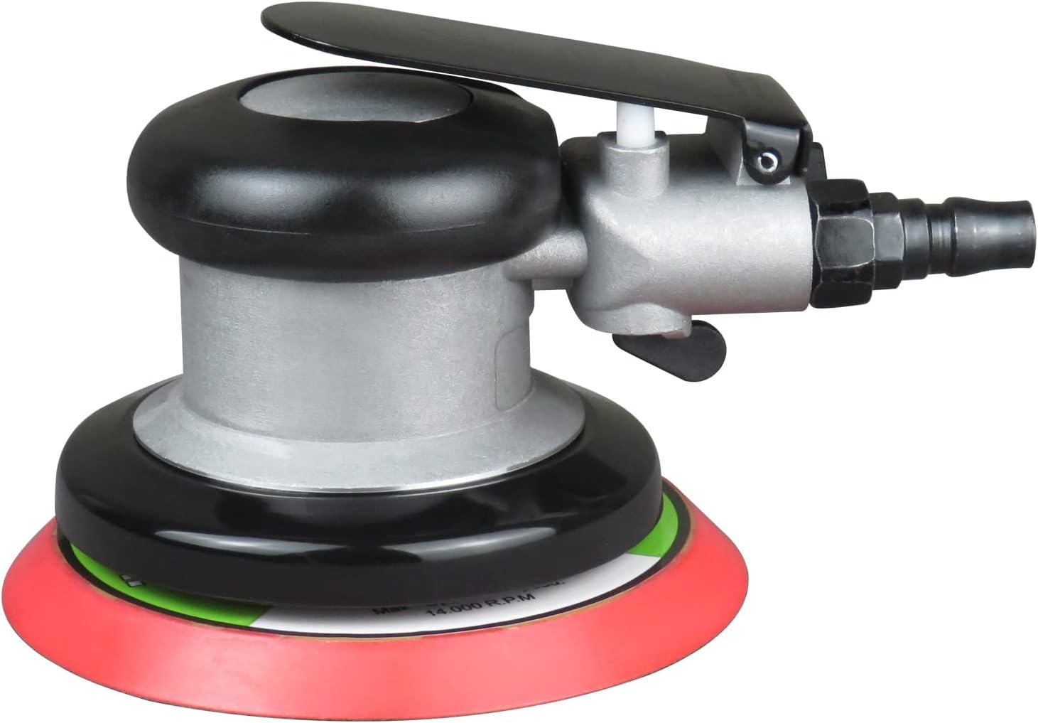 Fafeicy 5 Inch Air Palm Orbital Sander Pneumatic Polisher Grinder 10000rpm with Fine Steel Motor CNC Machining Aluminum Alloy Body for Automotive Ship Furniture
