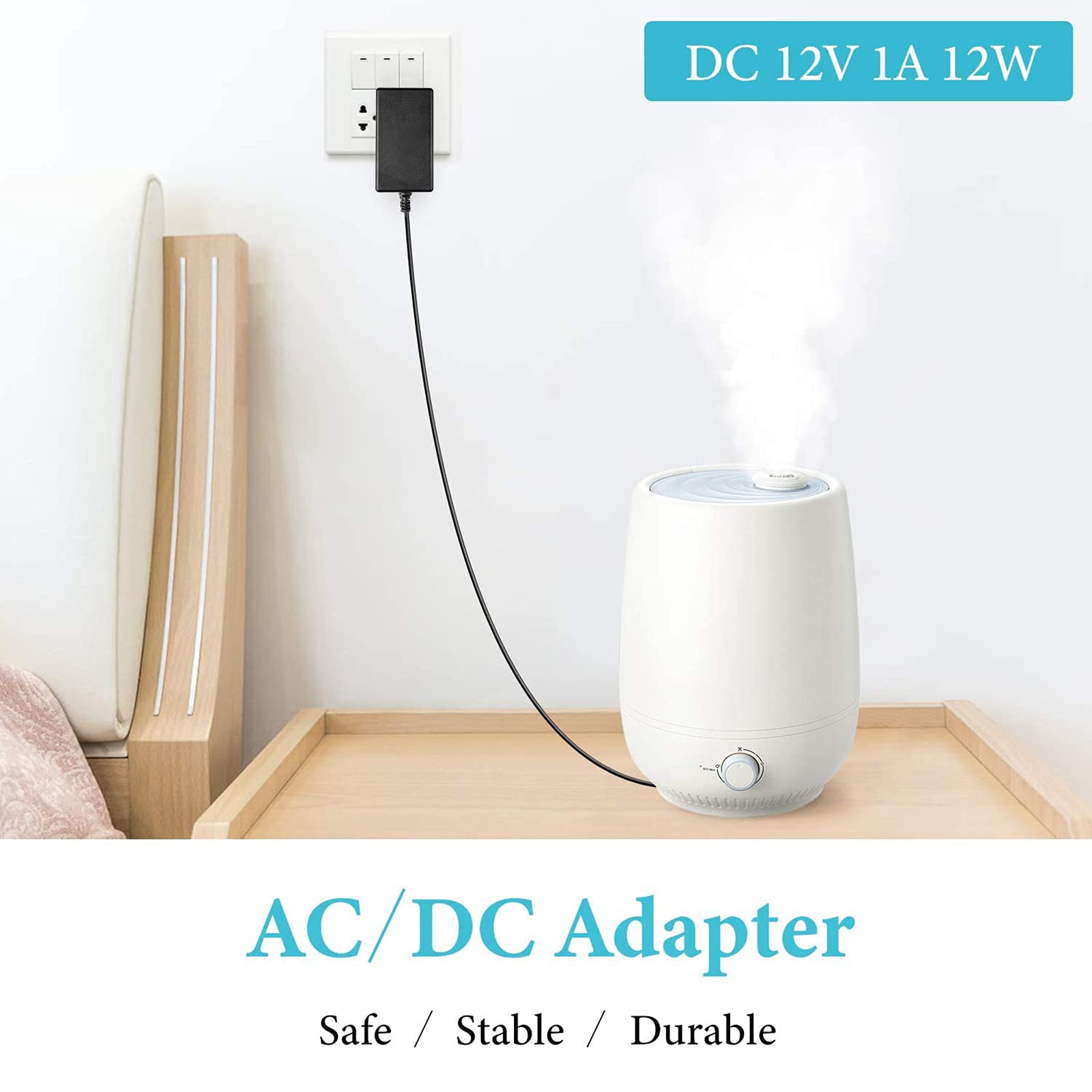 SUPERNIGHT 12 V 3 A 36 W zasilacz AC/DC adapter 100-240 V 50/60 Hz, uniwersalny zasilacz sieciowy 5,5 mm x 2,1 mm wtyczka do taśm LED, kamer CCTV, routerów itp.