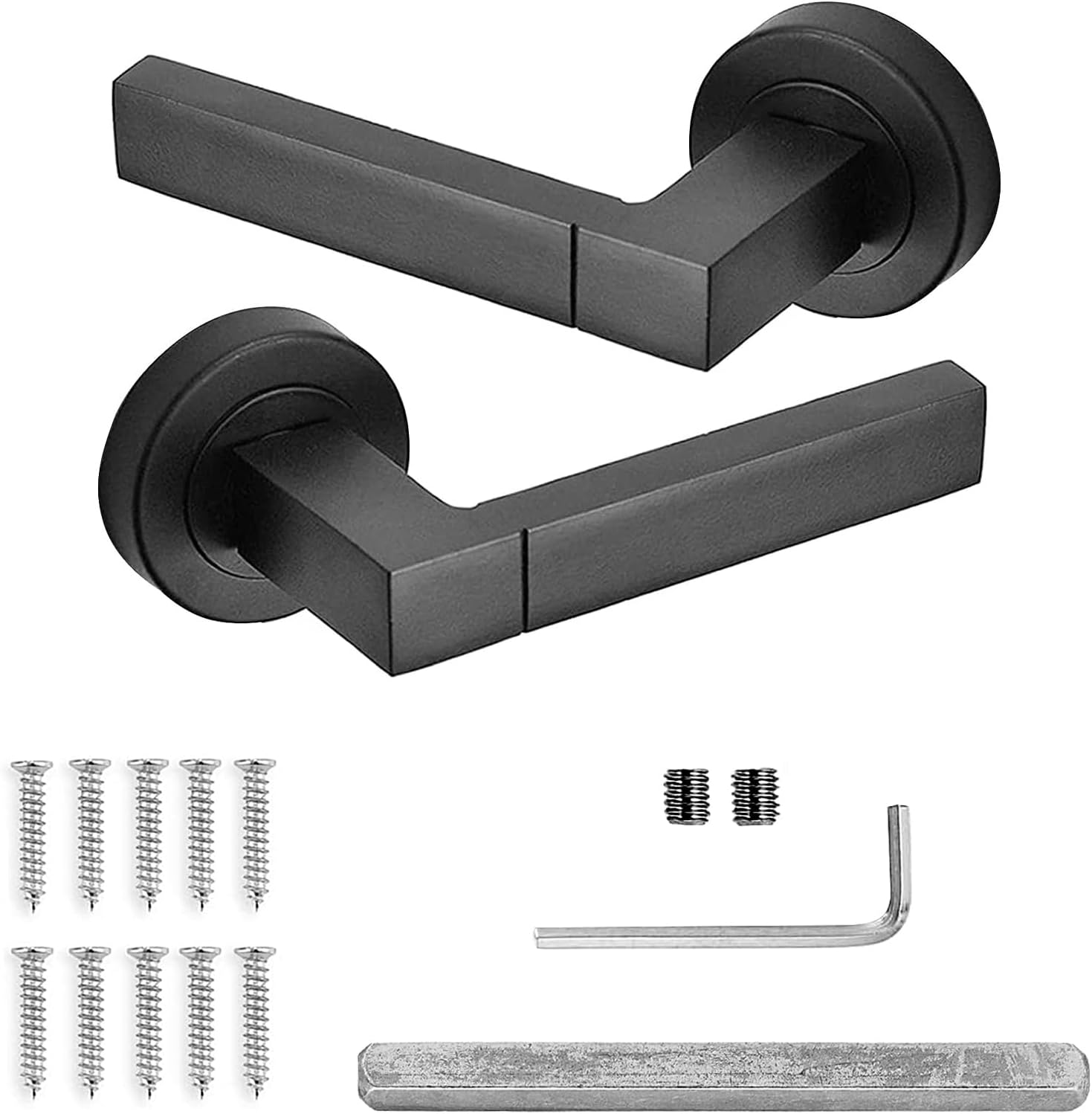 Decoranddecor Lumina Black Internal Door Handles – Aluminium Handle ...