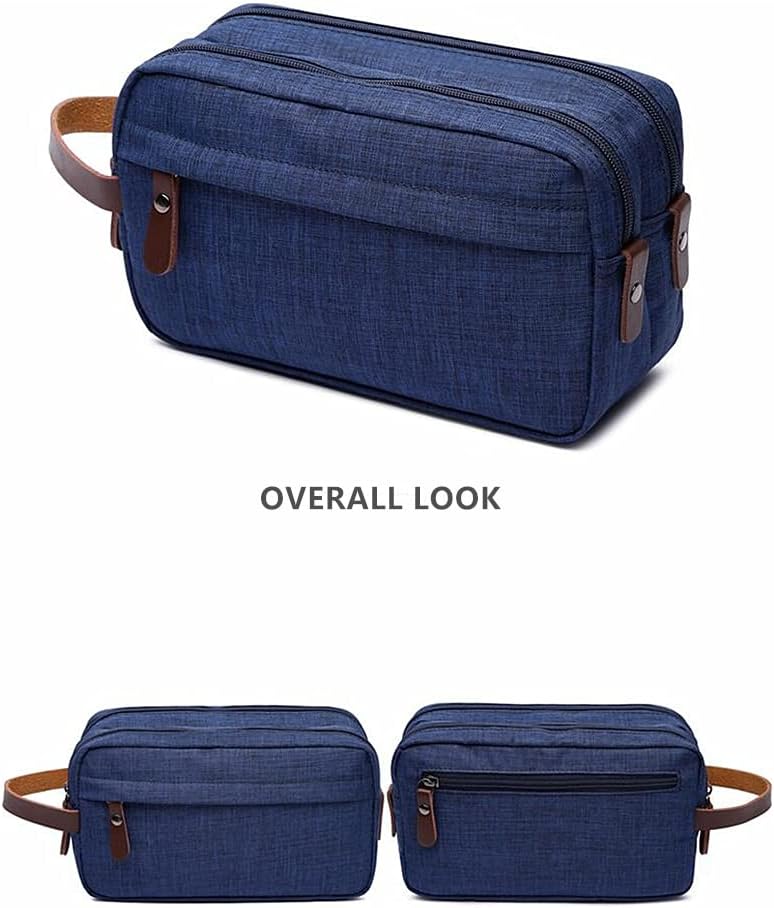 Muka Custom Toiletry Bag for Men, Personalized Shaving Bag, Men's Cosmetic Bags-Blue