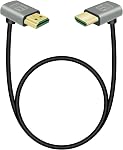 8K 90 Degree Left&Right Angle HDTV Male Cable 48Gbps HDTV 2.1 Extension Male to Male Cable Supports 8K@60Hz, ARC,3D for DVR,Roku (1M/3.3FT)