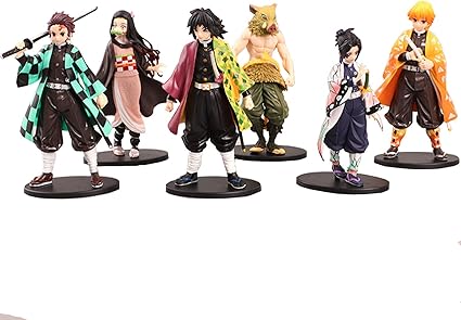 Amazon Co Jp 鬼滅の刃 フィギュア 竈門炭次郎 竈門禰豆子 冨岡義勇 伊之助 胡蝶しのぶ 我妻善逸 6名セット スーパープレミアム Pvc製 塗装済み完成品 約140mm ホビー
