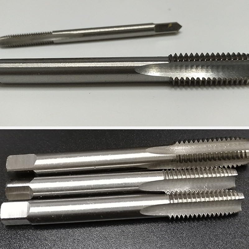 Metric Screw Thread Tap Set Piece, M5 M6 M8 Hand Tap Drill for Metal, Ball Bearing Steel Thread Tap Tool with Sizes (/M5/M6/M8) for Steel