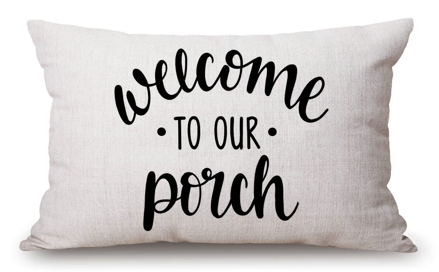 Solekla Farmhouse Decorative Outdoor Throw Pillow Covers for Couch Sofa Bed Welcome to Our Porch Pillow Cover Modern Decor Pillow Case 12 x 20 Inch