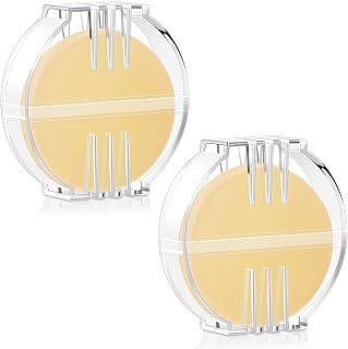 Maitys 2 Pcs Thread Wax Thread Conditioner Beeswax for Hand Sewing Embroidery Beeswax Floss Conditioner for Quilting Sewing Strengthening Line Embroidery Wax (Yellow,Clear Case)
