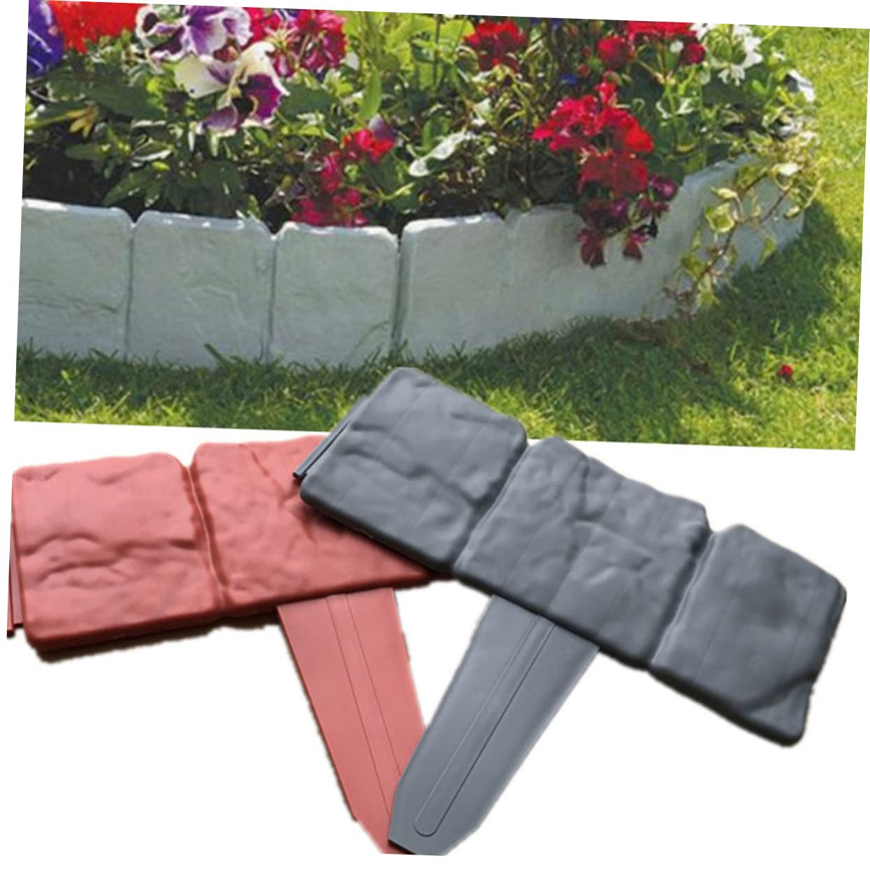 20 Piezas Decorativas de Jardín de Plástico Flexibles para Cercados de Exterior Material Resistente y Ecológico para Decoración de al Aire y Patios