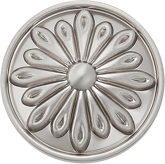 20 Pack Round Brushed Nickel Knobs - 1.22 Inch -for Drawer Flower Bathroom Kitchen Cabinet Knobs