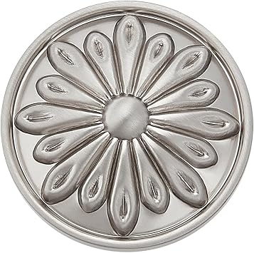 20 Pack Round Brushed Nickel Knobs - 1.22 Inch -for Drawer Flower Bathroom Kitchen Cabinet Knobs
