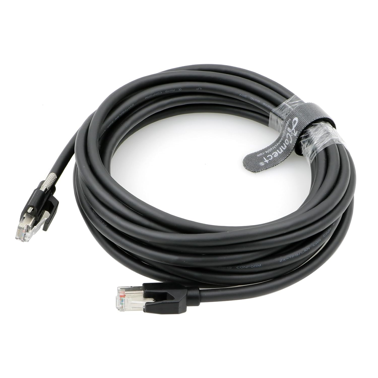 GigE Gigabit Ethernet Cable with RJ45 Horizontal Locking Screws Cat6 Cable for Industrial Cameras 10M