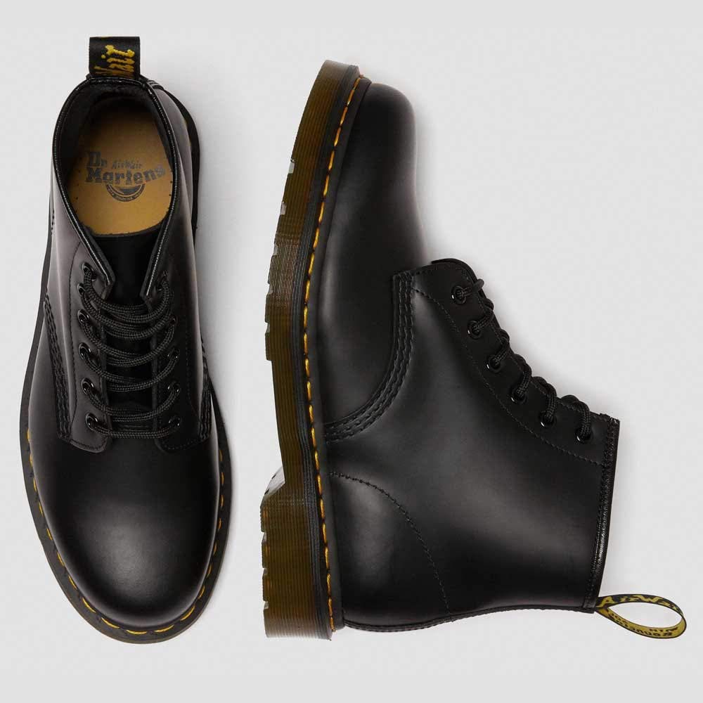 Dr. Martens 101 Smooth Stivaletti con Lacci, Unisex - Adulto, Nero (Black Vintage), 44 EU