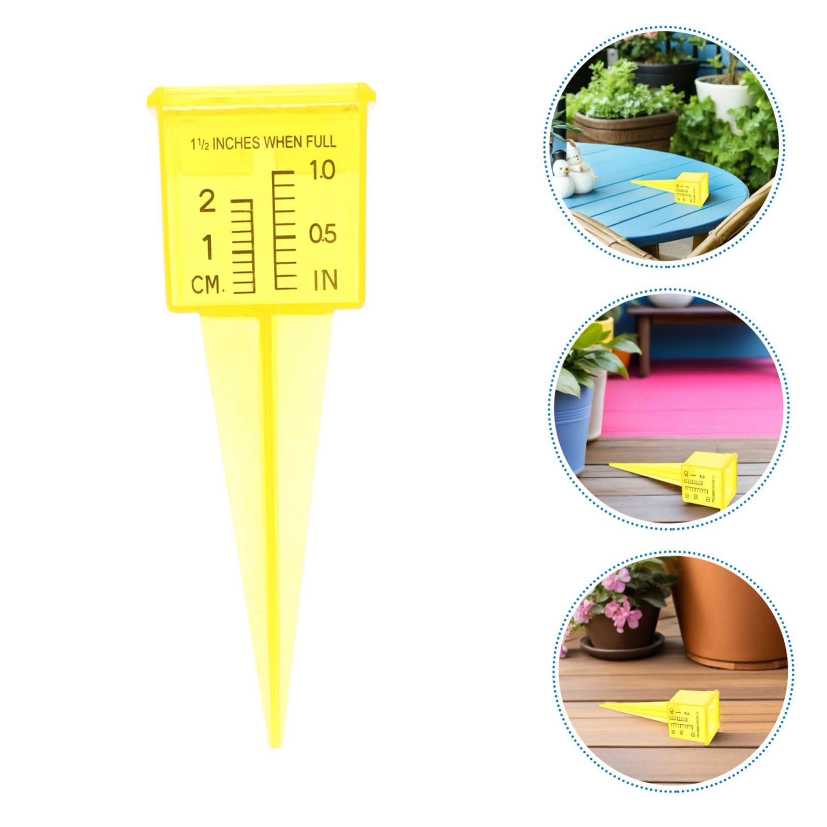 Abaodam Lot de 20 Compteurs d'eau pour Pelouse Pluviomètre Et Jauge De Neige pour Extérieur Tube De Remplacement en Plastique Jaune