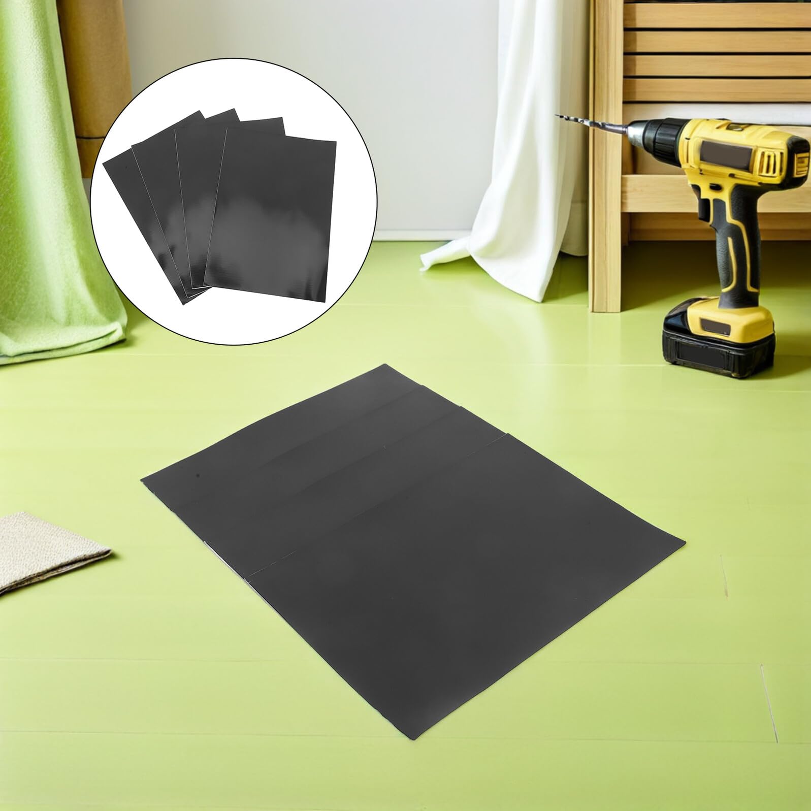 SHINEOFI 4 Láminas Magnéticas Autoadhesivas A4 Flexibles de Goma Adhesivo Resistente de 1 MM de Grosor para Manualidades Decoración Notas y Organización en Oficina Cocina y Aula