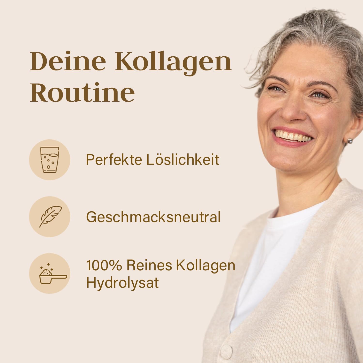 Grassgefüttertes Collagen Pulver 1500g (1,5 KG) - Hochdosiert & Geschmacksneutral Kollagen Hydrolysat Pulver, Peptid Typ 1 & 3 - Kollagen Peptide - Abgefüllt und getestet in Deutschland