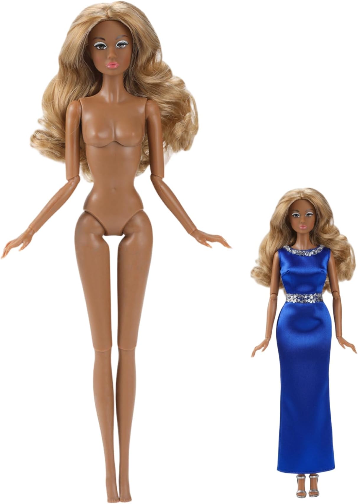 1/6 Scale Action Figure, Multi Jointed Movable Female Action Figure Body for Display & Collection, Blonde Hair Body