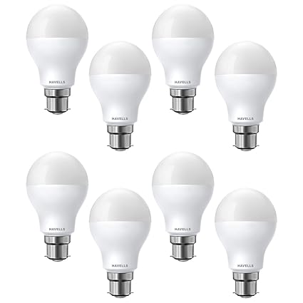 Havells Led Adore 9W B22D 3 Star Lamp (Cool Day Light, Pack of 8)