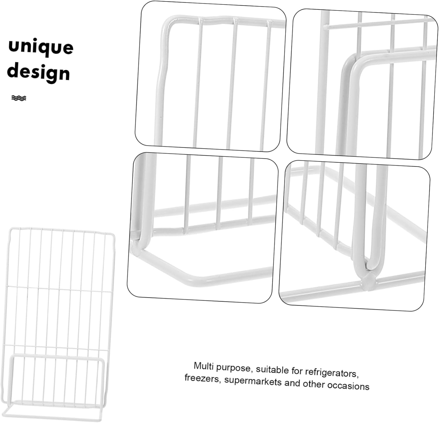 2pcs Freezer Divider Wire Shelf Partition for Fridge Storage Easy Installation No Tools Required for Home and Commercial Use Space-saving Organization