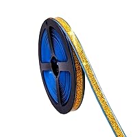 Vista 1 de Cinta de calafeteo autoadhesiva, cinta de calafeteo de PU para baño, inodoro, cocina (ancho: 7.5 mm, dorado)