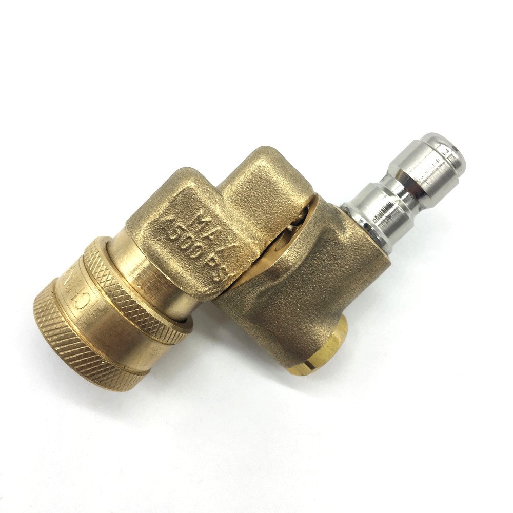 YOKING Pivoting Coupler For Pressure Washers YK-TB06,1/4''Plug*1/4QD 4500psi