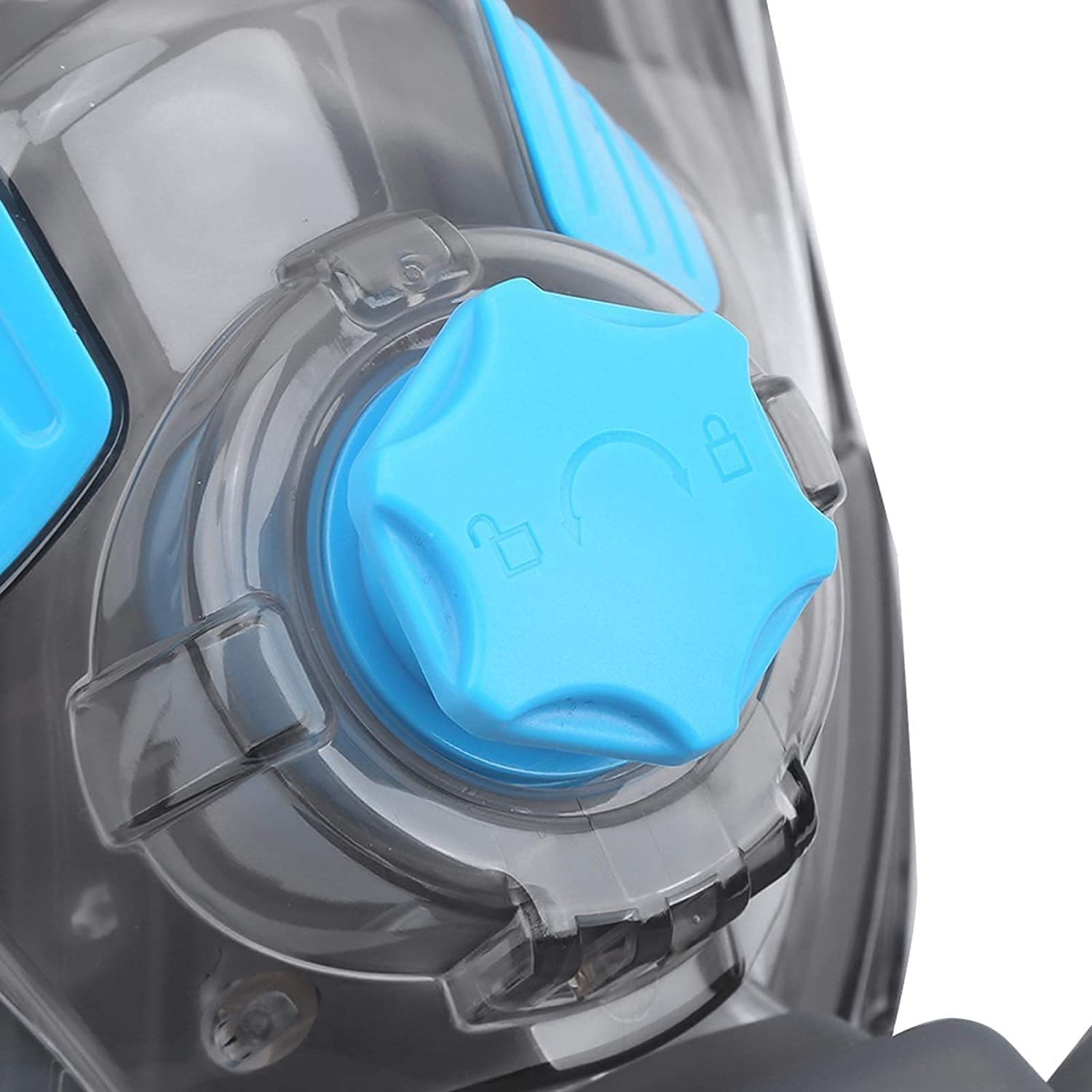 Máscara de Snorkel de Cara Completa con Vista de 180 Grados - Máscara de Buceo antivaho para entusiastas (Azul, Talla S/M)