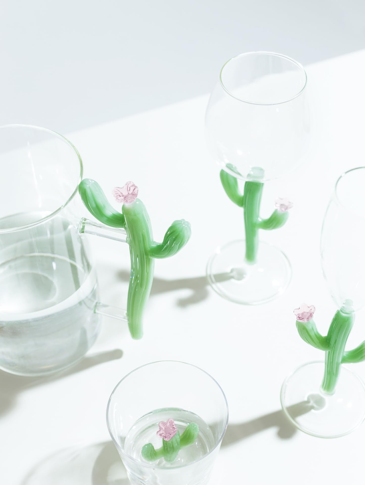 Ichendorf Milano Brocca cactus verde opaco, collezione Desert Plants, 155 cl, vetro borosilicato, fatto a mano
