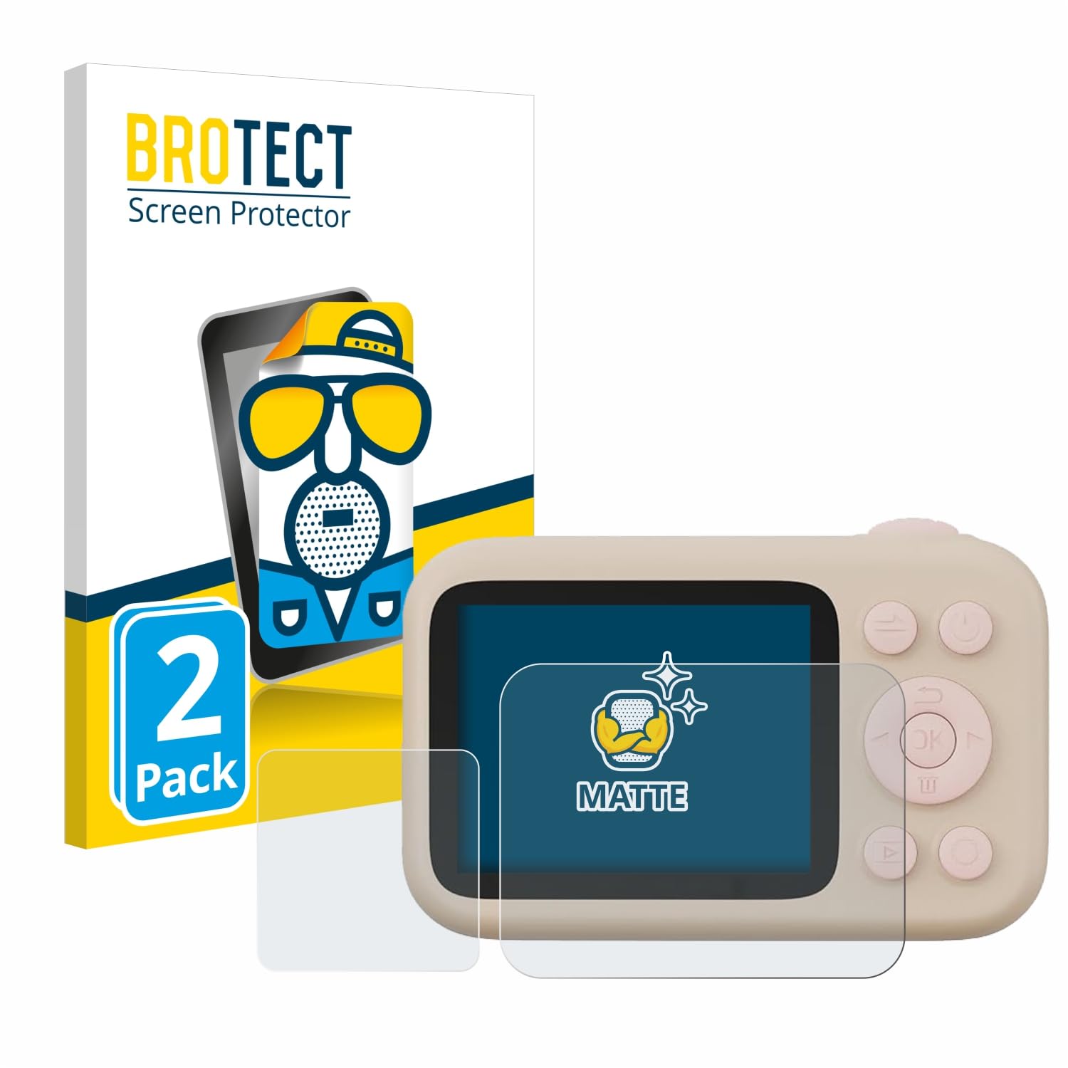 brotect 2-Pack Screen Protector Anti-Glare for SJCAM FunCam Plus Screen Protector Matte, Anti-Fingerprint Protection Film