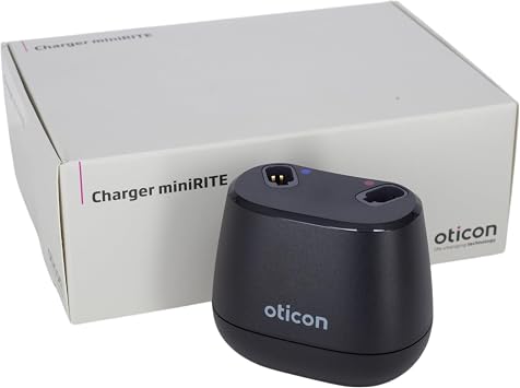 شاحن سطح مكتب Oticon Intent لـ Intent فقط 1،2،3،4 miniRITE R Hearing Aid ، غير متوافق مع Intent BTE ، أخرى جميع مساعدات السمع Oticon