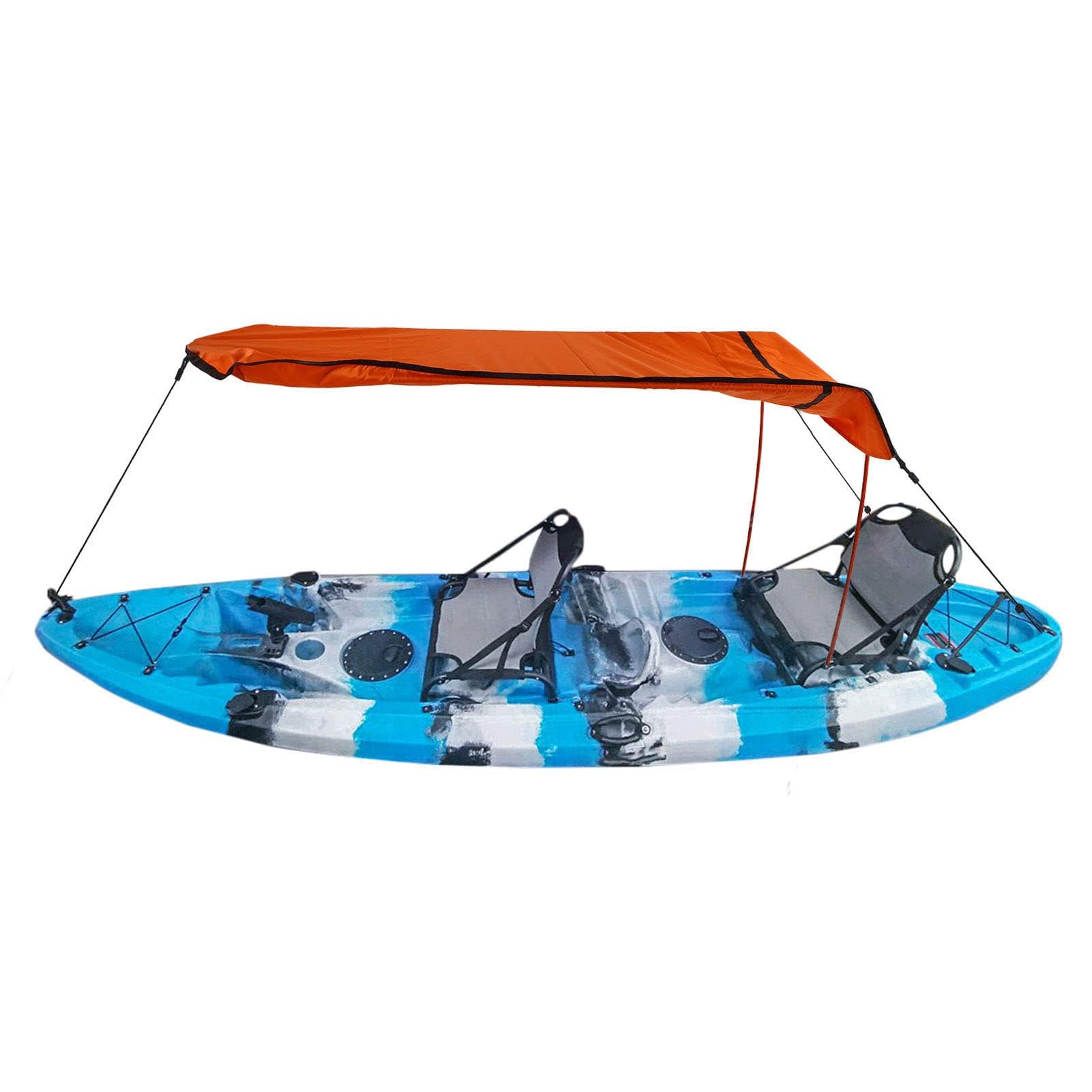 Alomejor Kayak Sun Shade Canopy Impermeable Oxford Fabric Parasol Plegable Toldo para Canoa de Barco