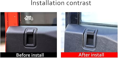 Miniatura 3 de Para Land Rover Defender 90 110 130 2004-2018 - Pestillo interno de aluminio para puerta de coche, cubierta de decoración, accesorios