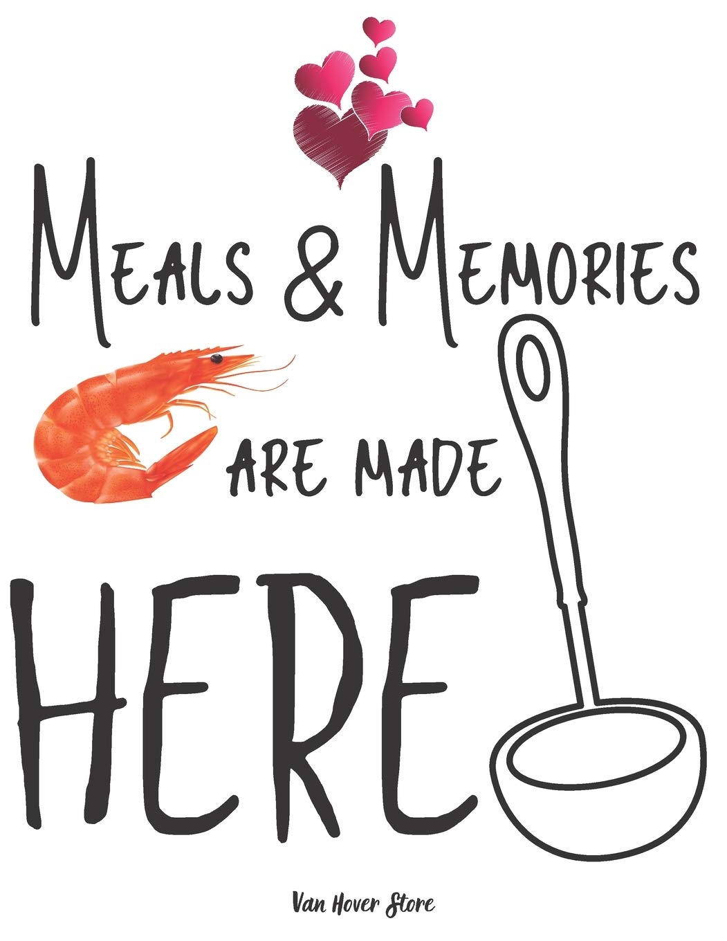 Meals & Memories are made here: personalized recipe box, recipe keeper make your own cookbook, 106-Pages 8.5" x 11" Collect the Recipes You Love in Your Own Custom book Made in USA