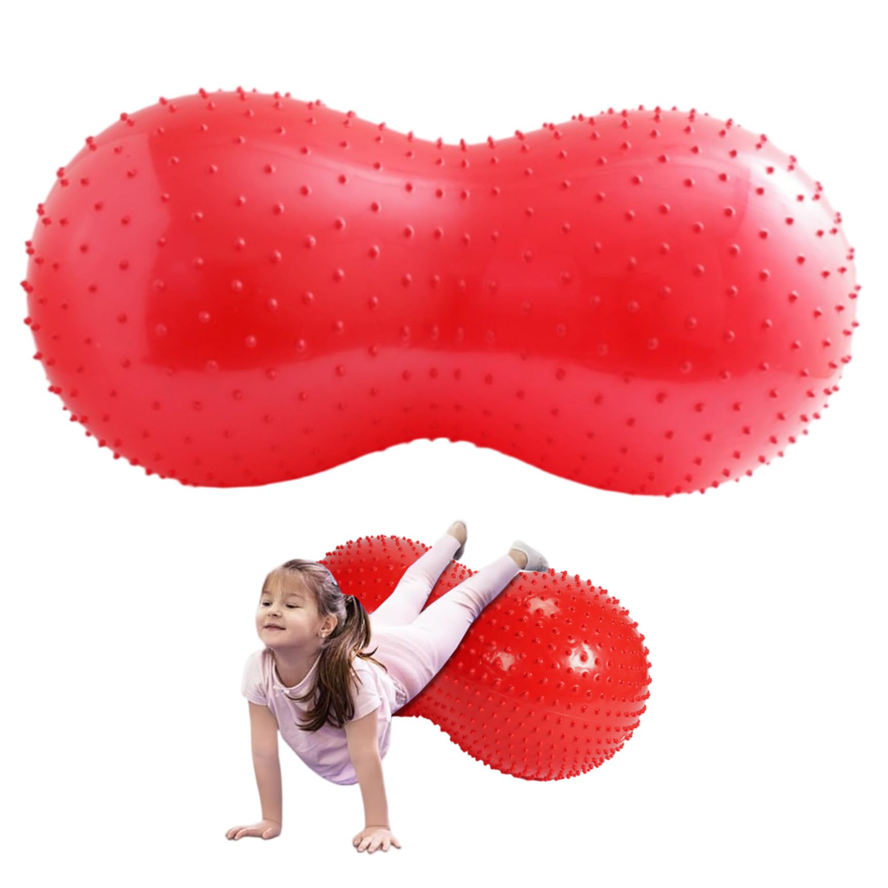 Erdnussball, 35x18 -Zoll -PVC -aufblasbarer Yoga -Ball für die Schwangerschaft mit Pumpe & Spot, Anti -Burst -Safe -Fitness -Geräte für Zuhause, Fitnessstudio, Übungsbälle