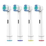 Toothbrush Heads for Oral B, 4 Pack Professional Electric Toothbrush Replacement Heads Medium Soft Dupont Bristles Replacement Toothbrush Heads Precision Clean Brush Heads Refills