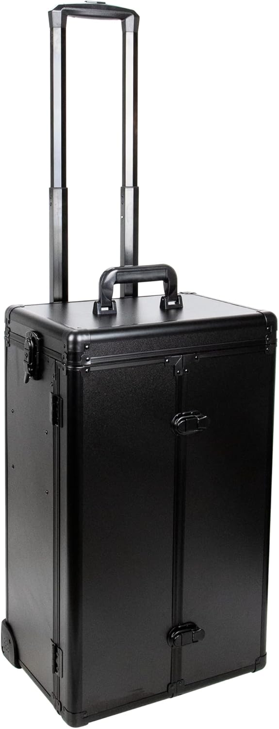 VER Beauty Professional Rolling Makeup Train Case Heavy Duty Hair Stylist & Makeup Artist Travel Case Black Matte : Clothing, Shoes & Jewelry