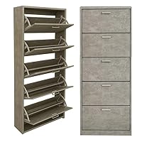 Scarpiera In MDF Melaminico Con Ante A Ribalta - 3 Ante Bianche, Doppia Profondità - Foto 5